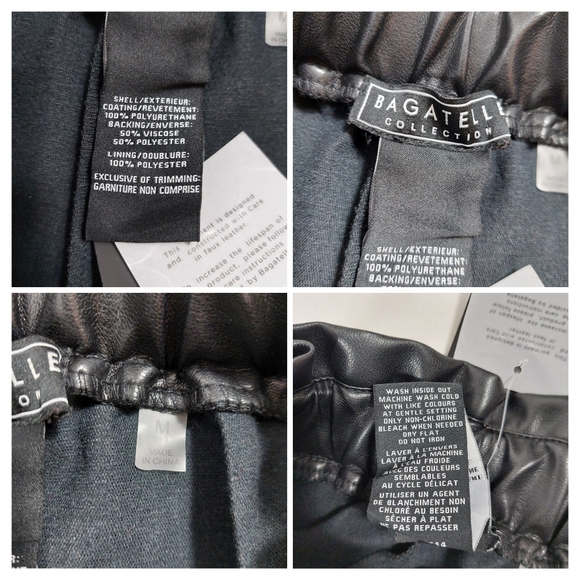 Bagatelle Collection Faux Leather Vegan Paperbag Pants - Picture 10 of 12